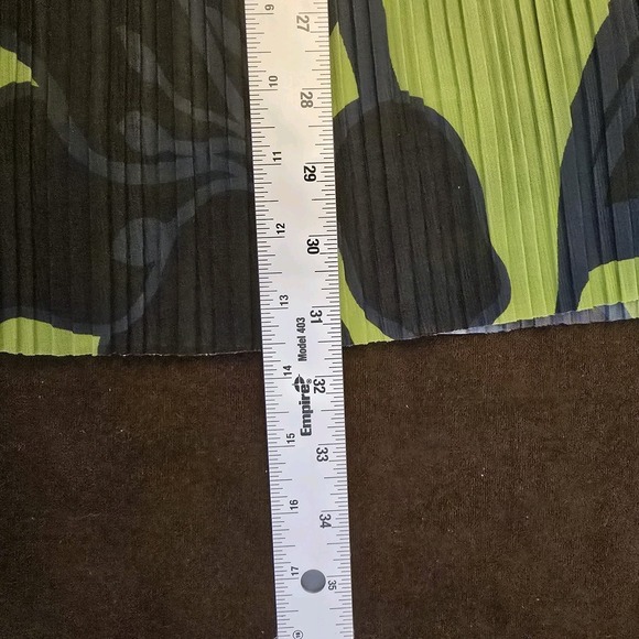 New Rare ELOQUII Women Skirt 16 High Waisted Knit Pleated Midi Skirt green - Picture 7 of 7